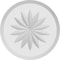 Ekena Millwork Standard Grayson Flower Rosette With Beveled Edge, 4"W x 4"H x 3/4"P ROSP040X040X075GRY10 - alternate 3